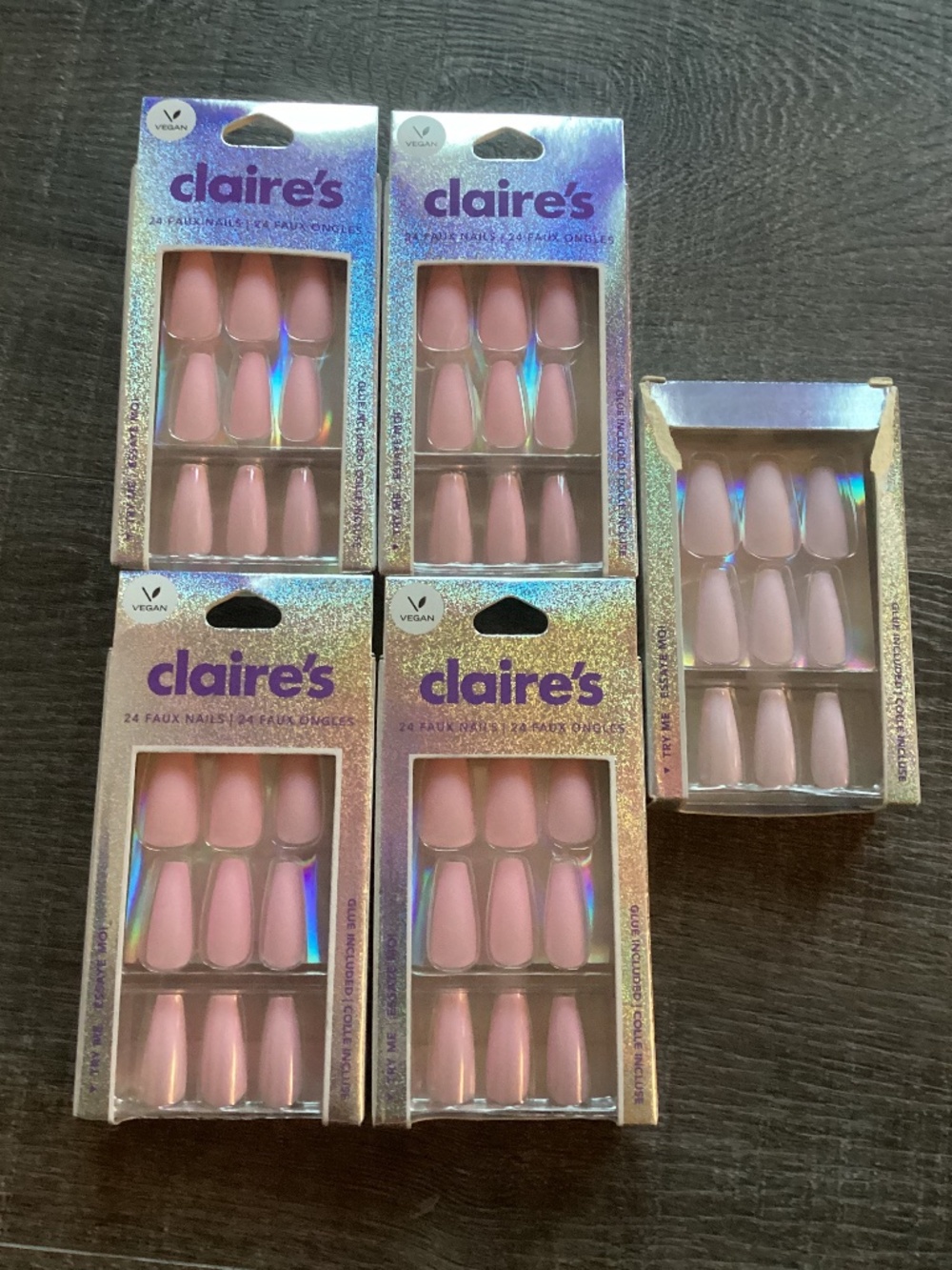 Claire’s pink ballerina nails